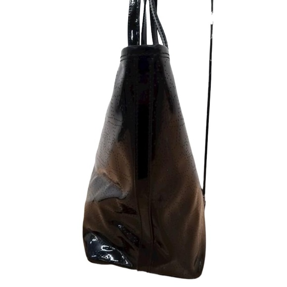 Kate Spade Harmony Black Hearts Patent Leather Tote Purse 11x10x6 - Picture 4 of 7